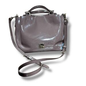 Dooney & Bourke Small Brenna Patent Leather Bag Pale Purple Minimalist Designer